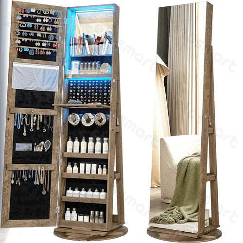 Armário Giratório com Espelho e Porta-joias + Brinde Especial